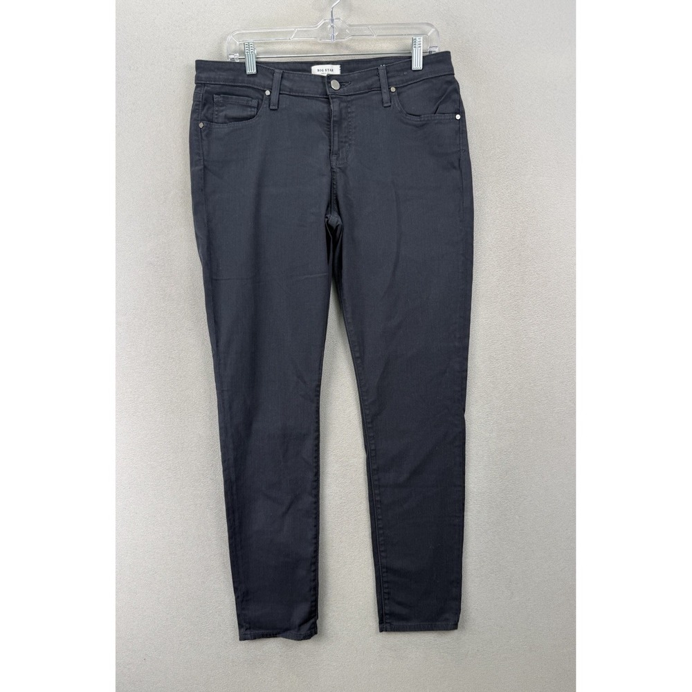Big‎ Star Alex Skinny Jeans Womens 10 Dark Charcoal Gray Stretch Mid Rise